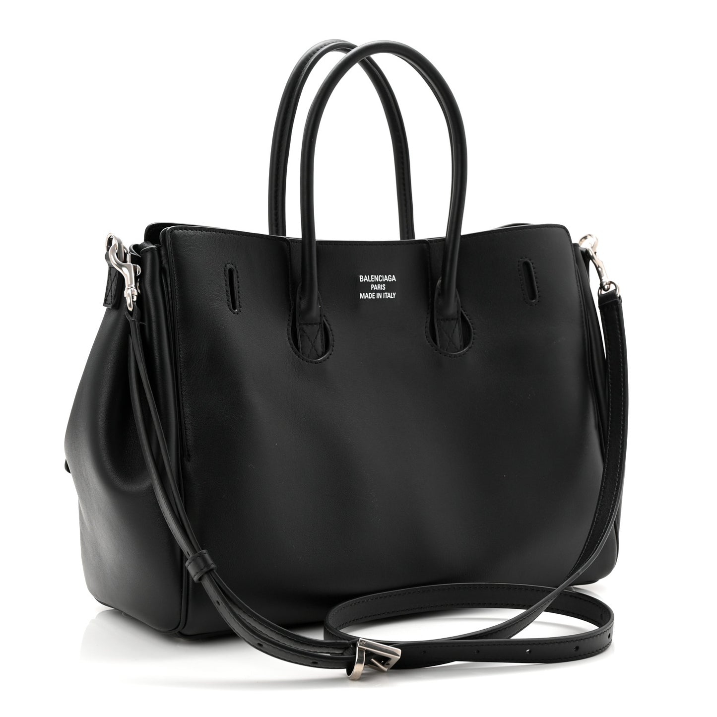 Smooth Calfskin Small Bel Air Carry All Bag Black