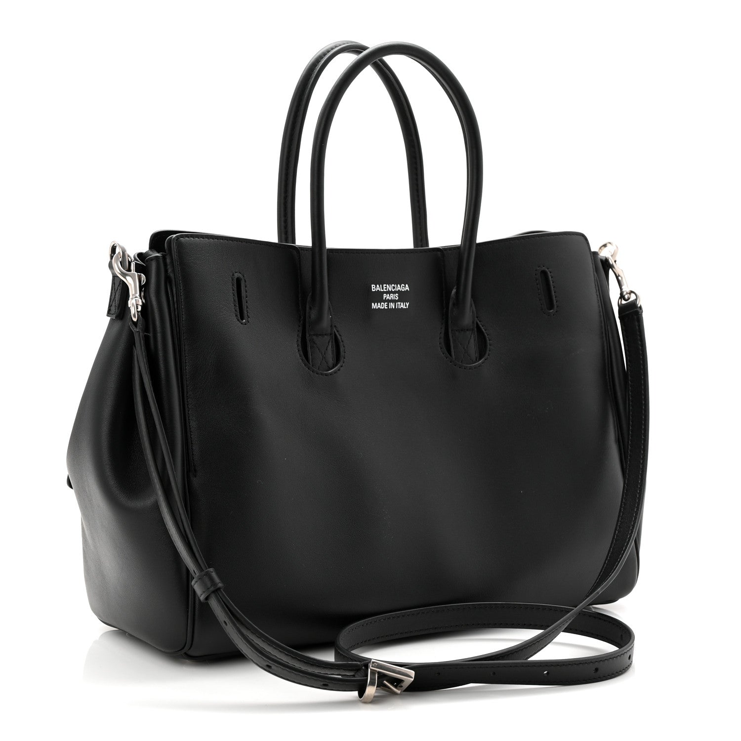 Balenciaga Smooth Calfskin Small Bel Air Carry All Bag Black 3 of 9