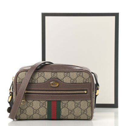 Gucci GG Supreme Monogram Web Mini Ophidia Shoulder Bag Brown 11 of 11