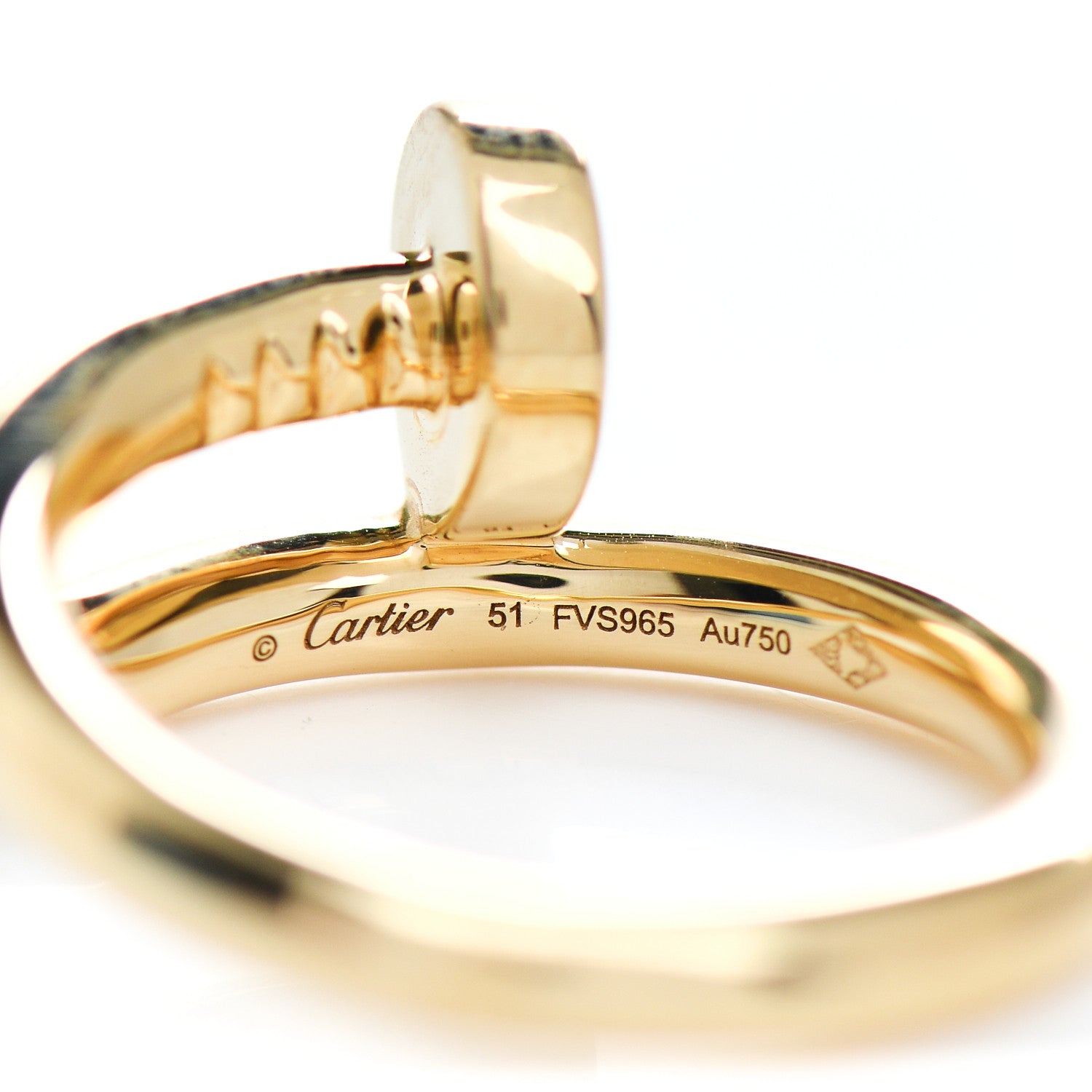 Cartier 18K Yellow Gold Juste Un Clou Ring 51 5.75 4 of 5