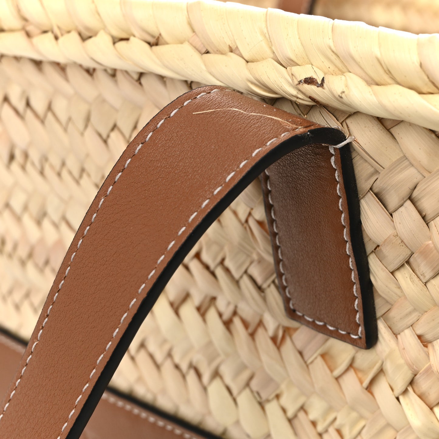 Raffia Large Basket Tote Bag Natural Tan