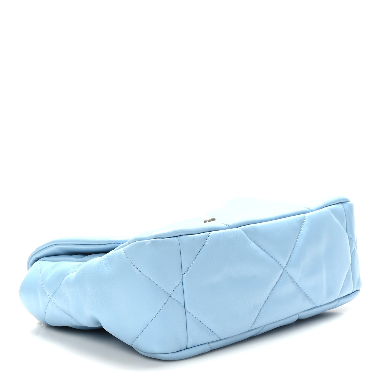 Lambskin Quilted Medium Chanel 19 Flap Light Blue