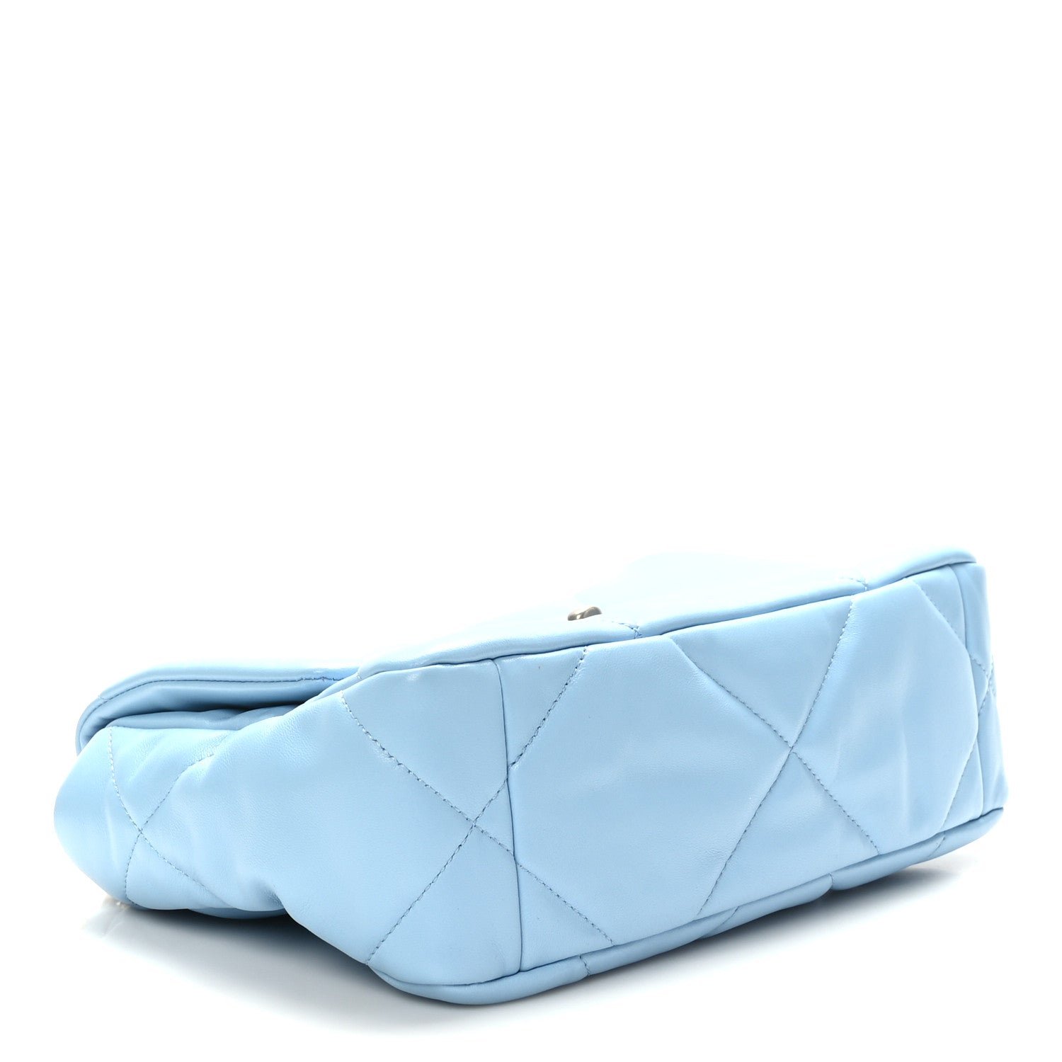Chanel Lambskin Quilted Medium Chanel 19 Flap Light Blue 4 of 10