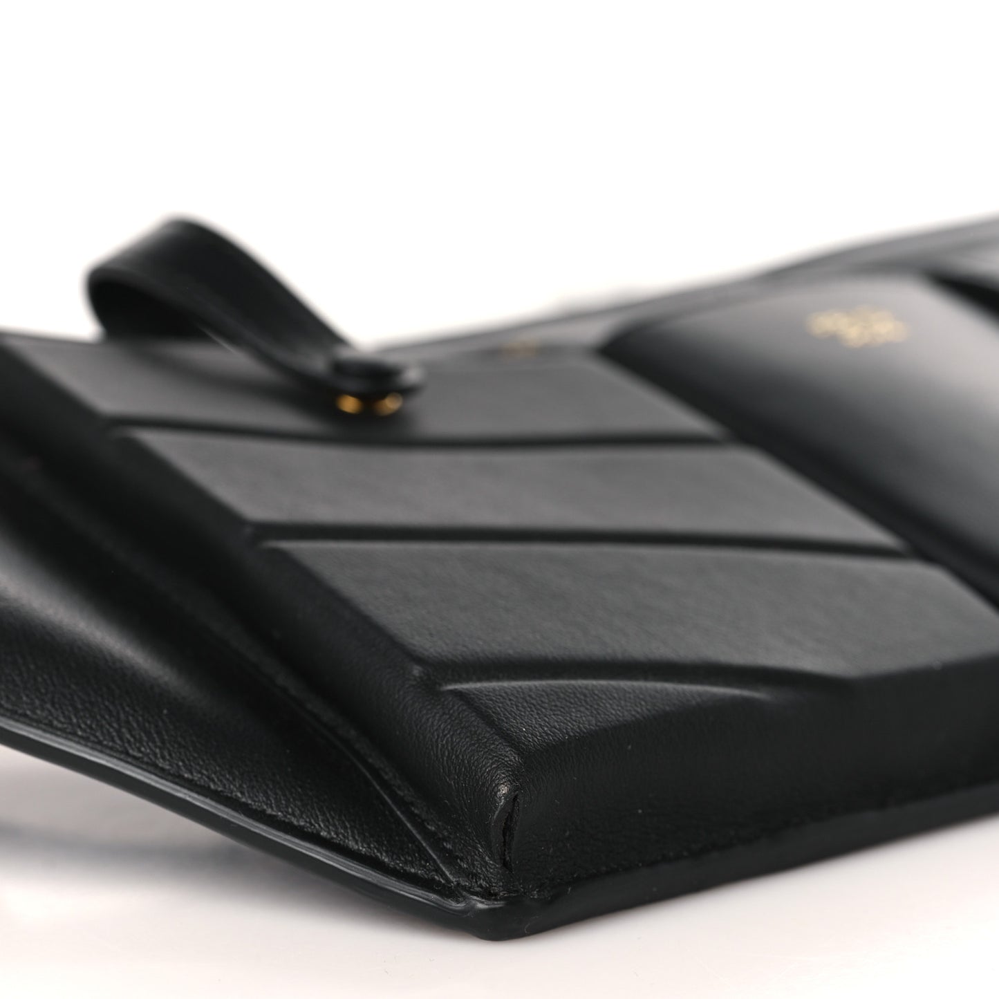 Vitello Grace Matte 3 Pocket Belt Pouch Black Soft Gold