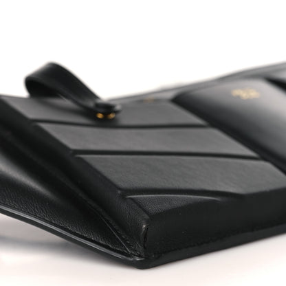Fendi Vitello Grace Matte 3 Pocket Belt Pouch Black Soft Gold 7 of 8