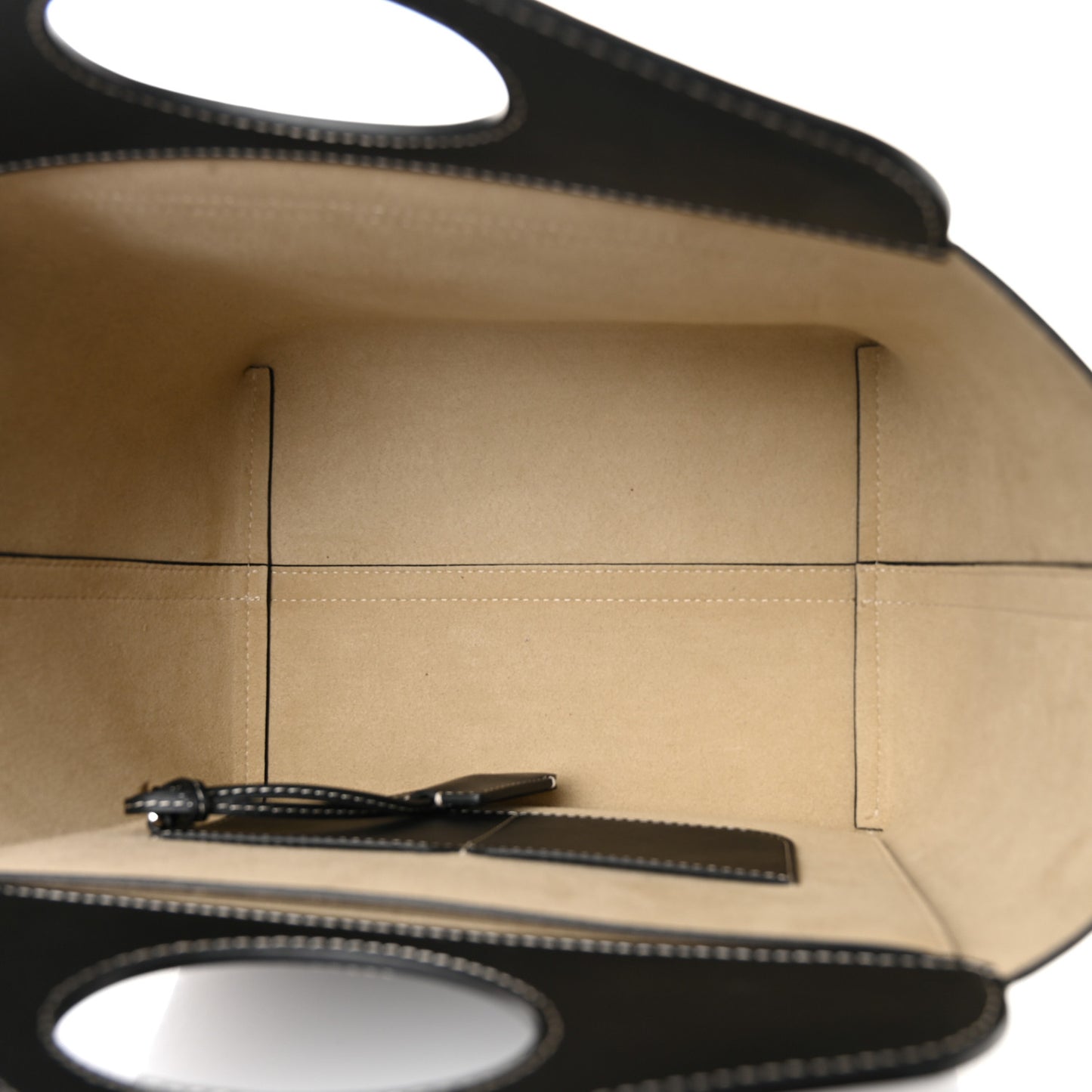 Soft Calfskin Small Pocket Tote Bag Black
