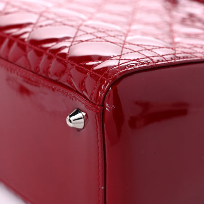 Christian Dior Patent Cannage Large Lady Dior Red 11 of 13
