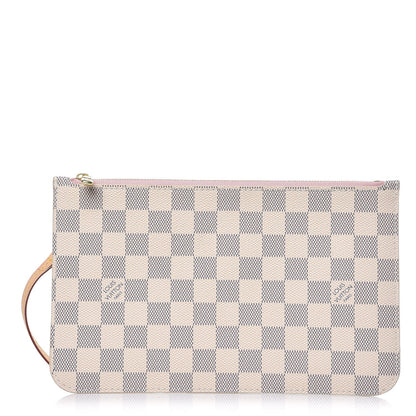 Louis Vuitton Damier Azur Neverfull MM GM Pochette Rose Ballerine 1 of 7
