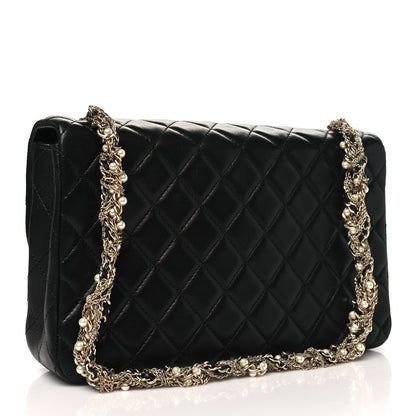 Chanel Lambskin Quilted Medium Westminster Pearl Flap Black 3 of 10