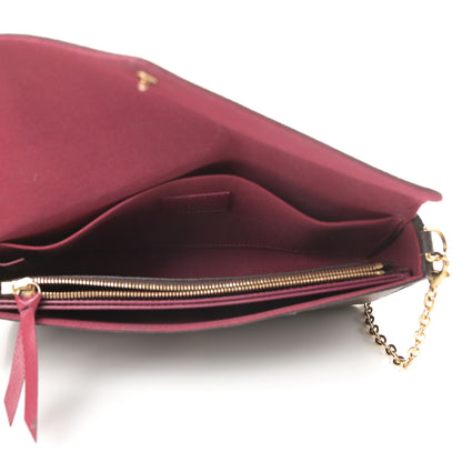 Louis Vuitton Monogram Pochette Felicie Chain Wallet Fuchsia 6 of 20