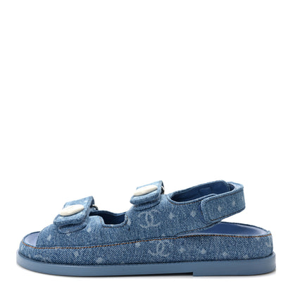 Chanel Denim CC Dad Sandals 36 Light Blue 1 of 9