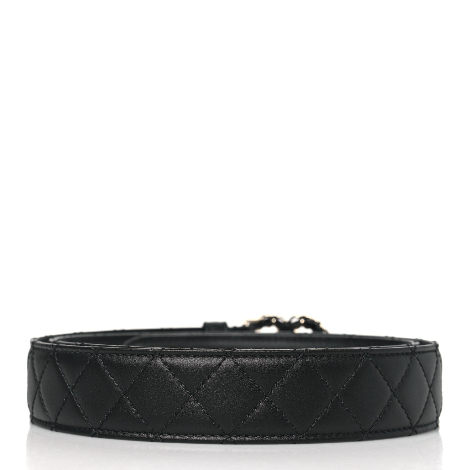 Chanel Calfskin Quilted CC Chain Belt 95 38 Black 3 of 5