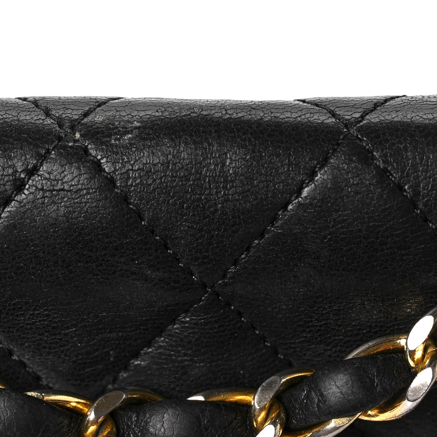 Lambskin Quilted Small Single Flap Black