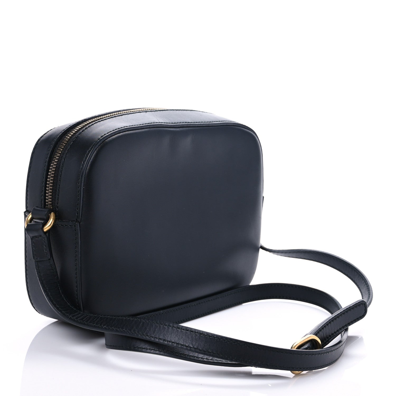 Gucci Calfskin Web Small Webby Bee Shoulder Bag Black 3 of 8