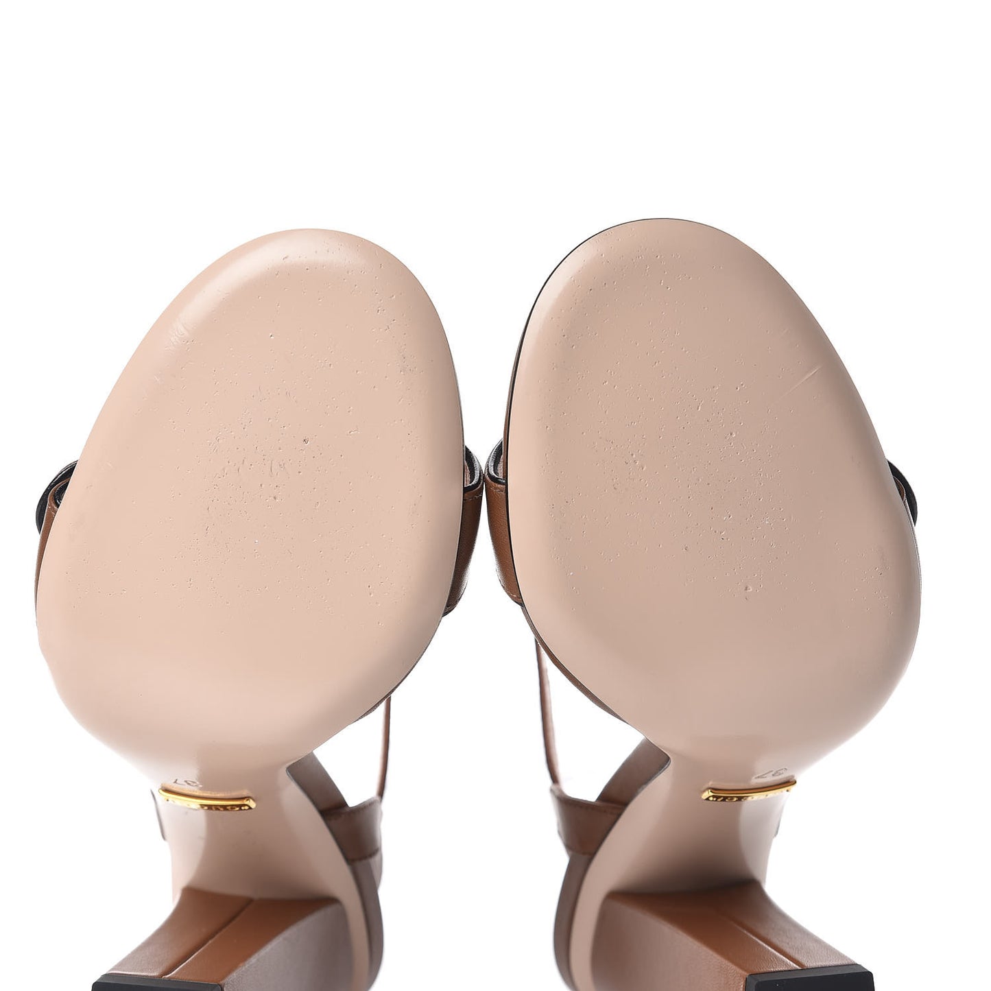 Lifford Calfskin GG Marmont Ankle Wrap 105mm Sandals 37 Cognac