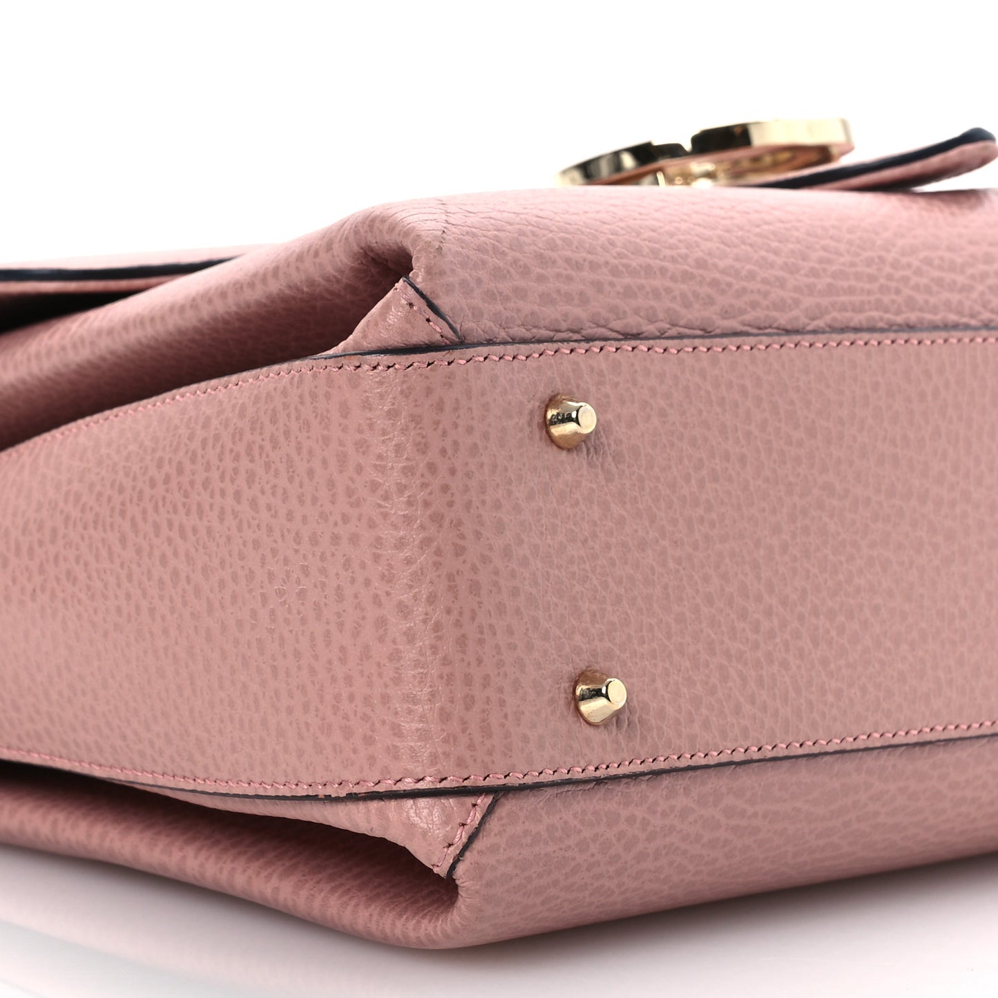 Dollar Calfskin Interlocking G Top Handle Shoulder Bag Soft Pink