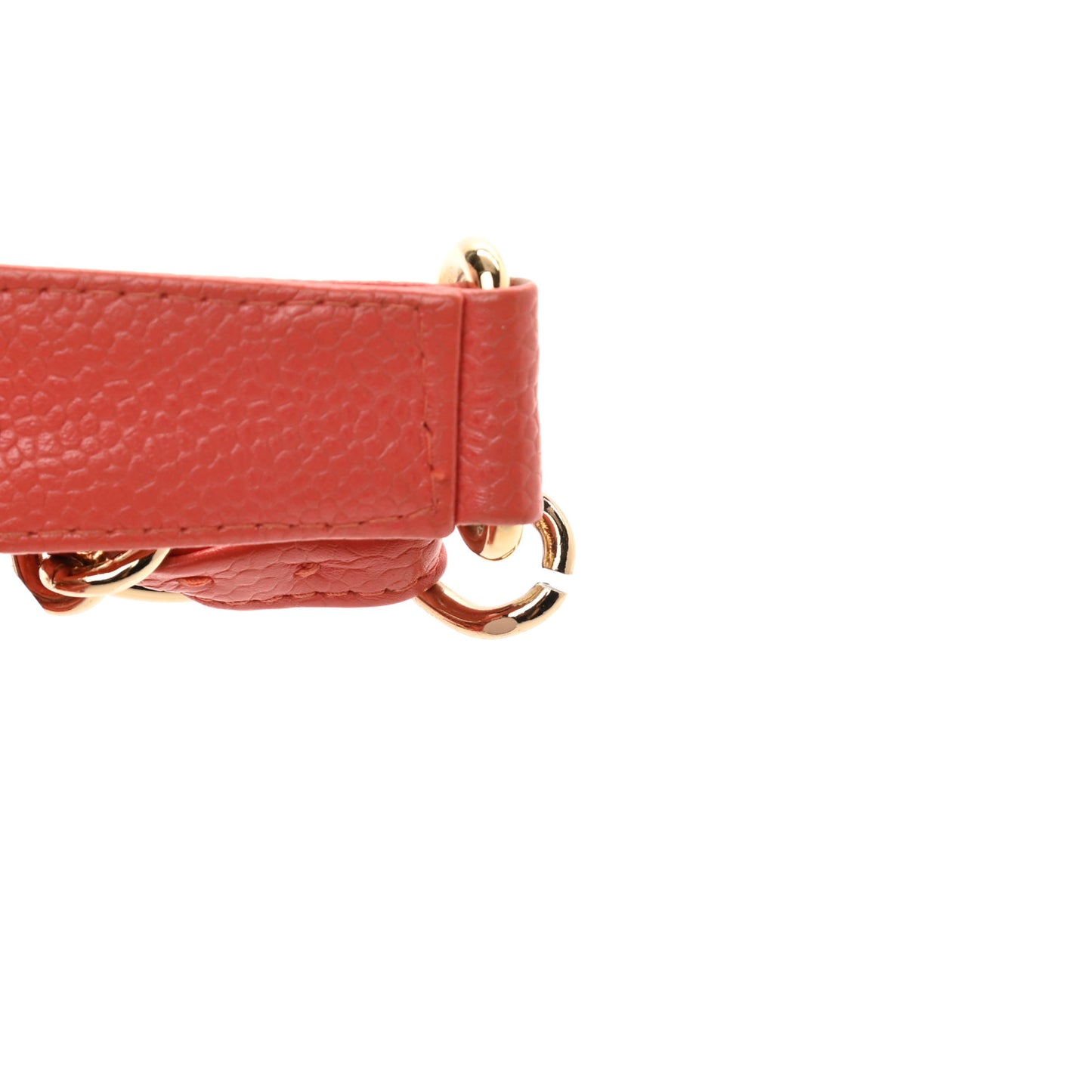 Caviar Quilted Petit Shopping Tote PST Orange