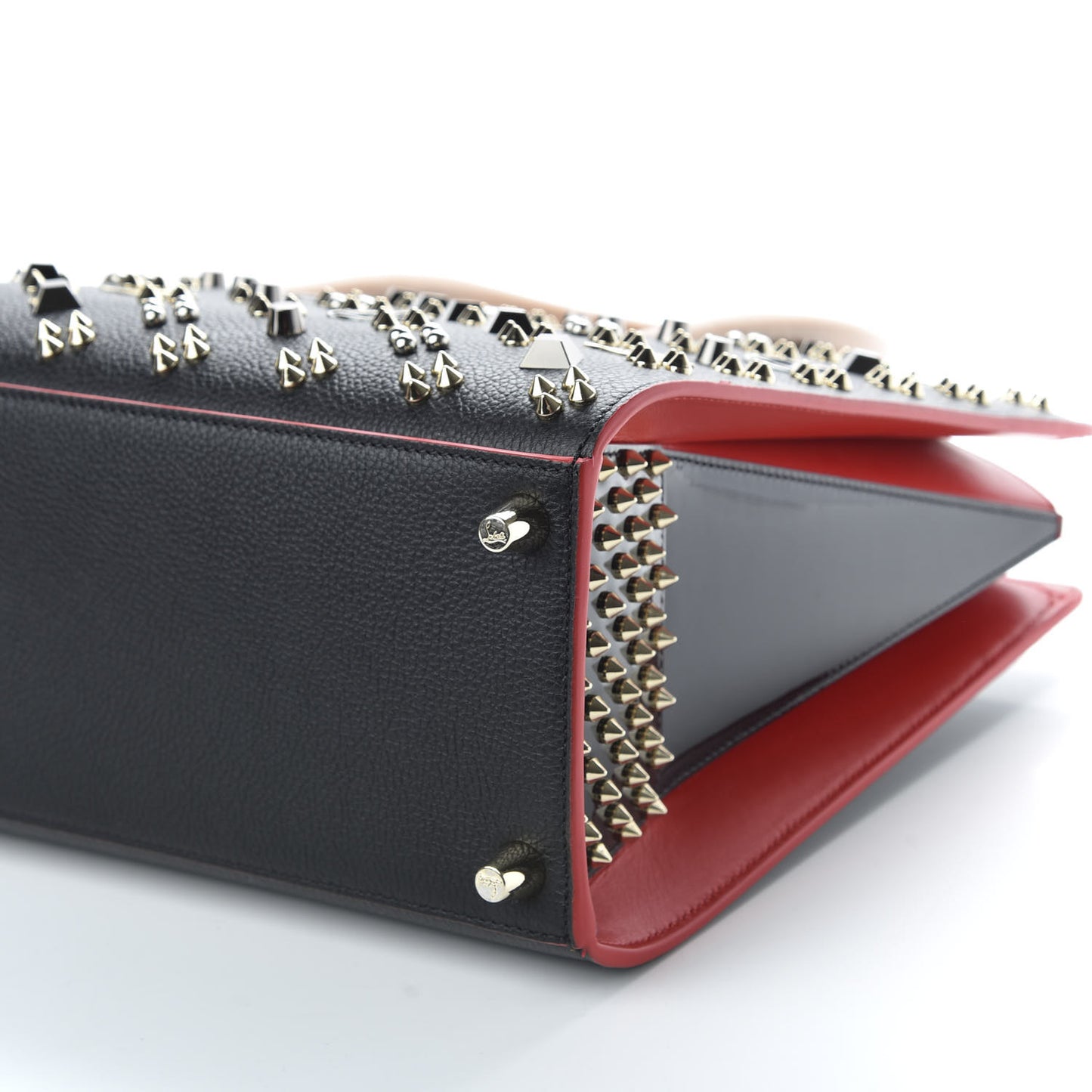 Calfskin Spikes Loubinthesky Medium Paloma Black Multimetal
