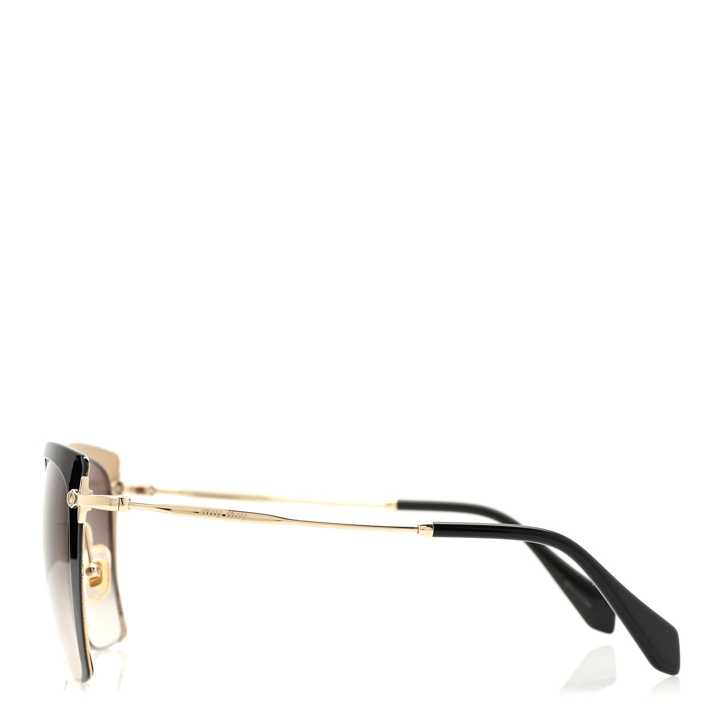 Metal Square Sunglasses SMU 52R Black Gold