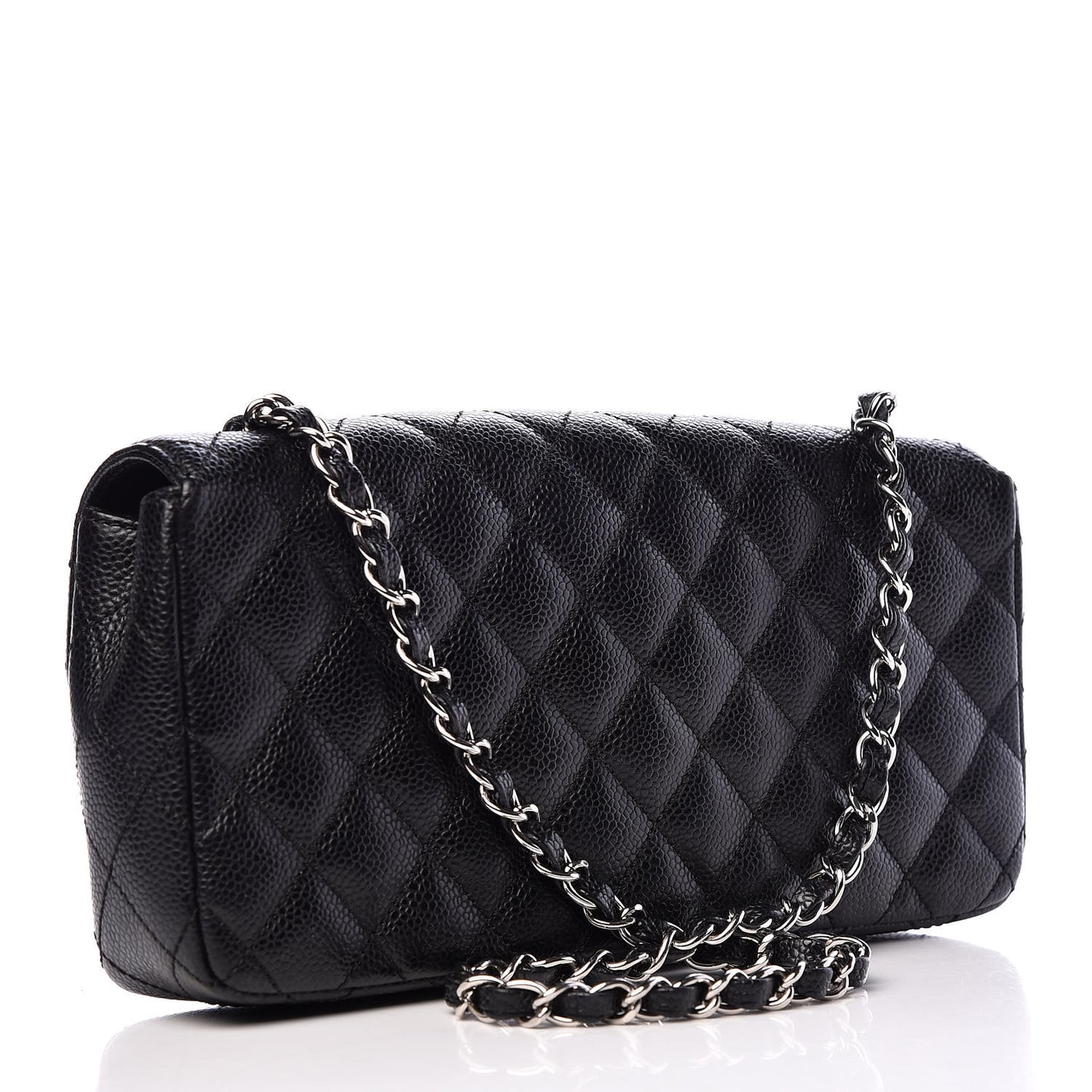 Caviar Quilted East West Flap Black