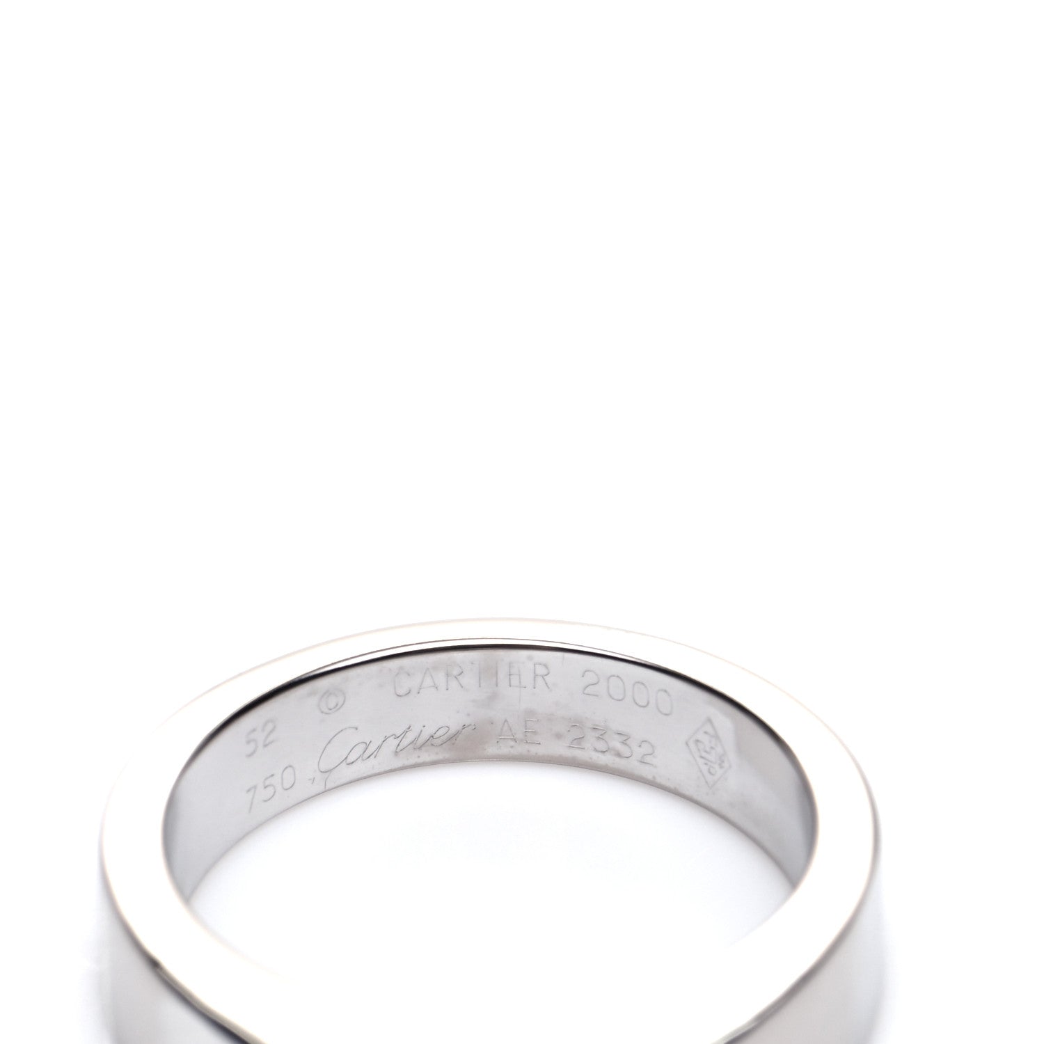 Cartier 18K White Gold Pink Tourmaline Tank Ring 52 6 5 of 5