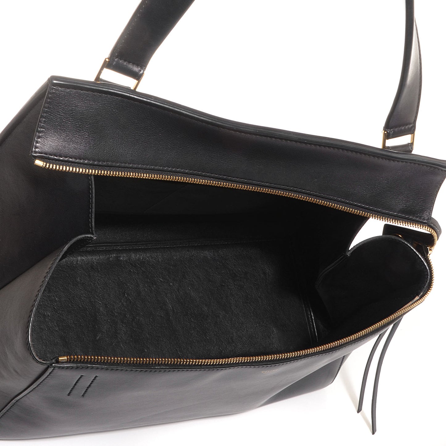 Smooth Calfskin Large Edge Shoulder Bag Black