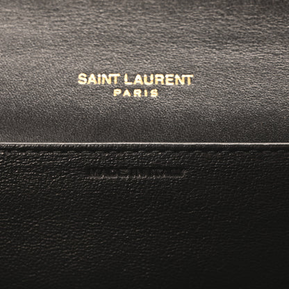 Saint Laurent Calfskin Python Embossed Monogram Uptown Chain Wallet Black 8 of 12