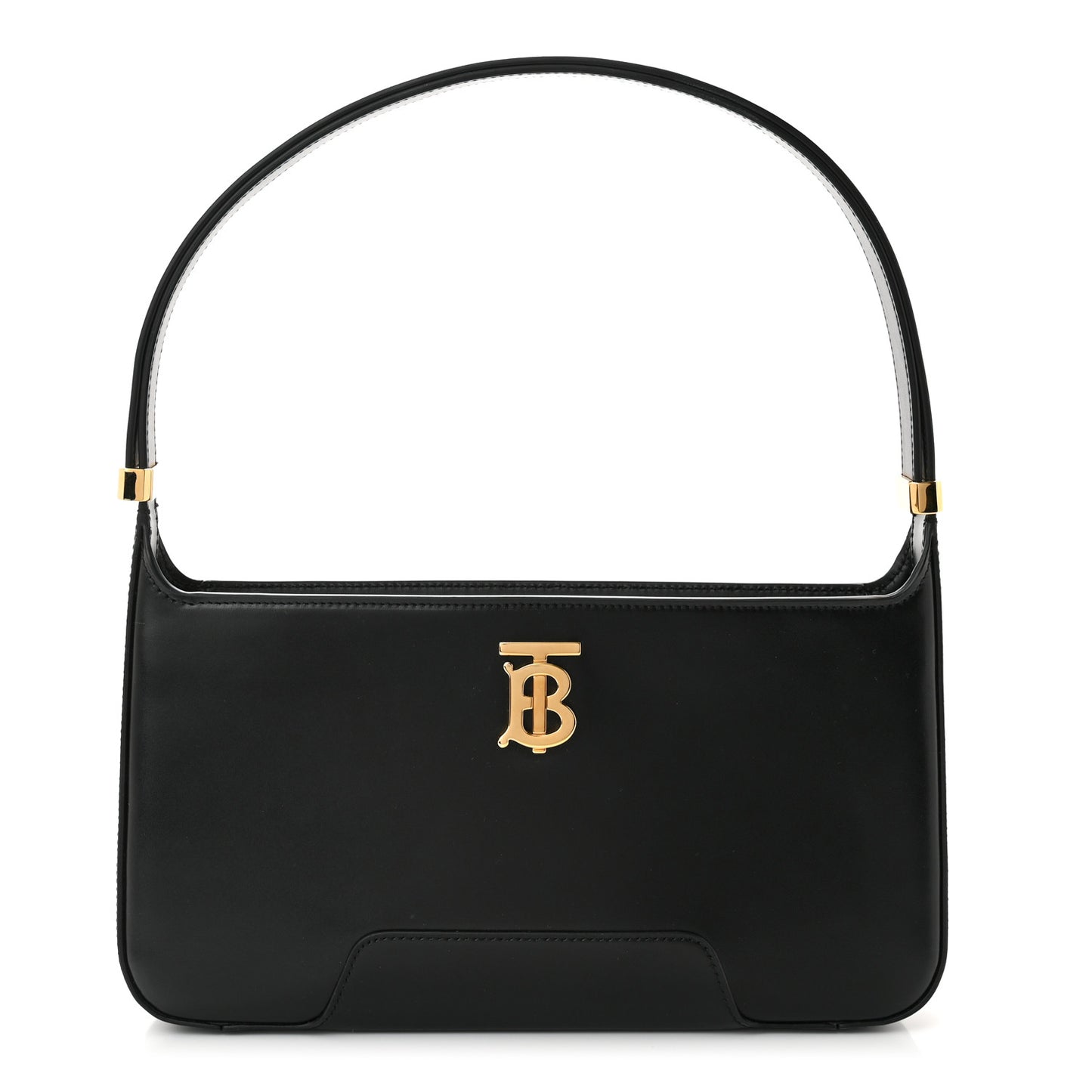 Smooth Calfskin TB Shoulder Bag Black