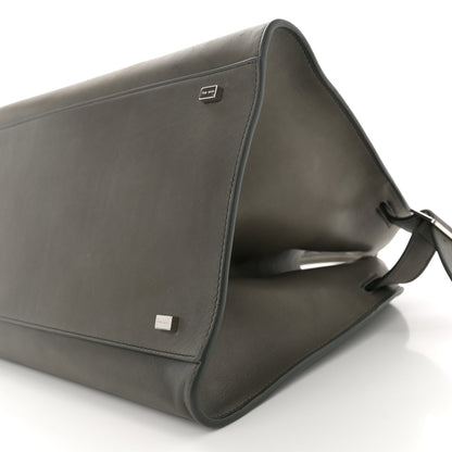 The Row Polished Saddle Calfskin Soft Margaux 15 Koala Grey 9 of 9