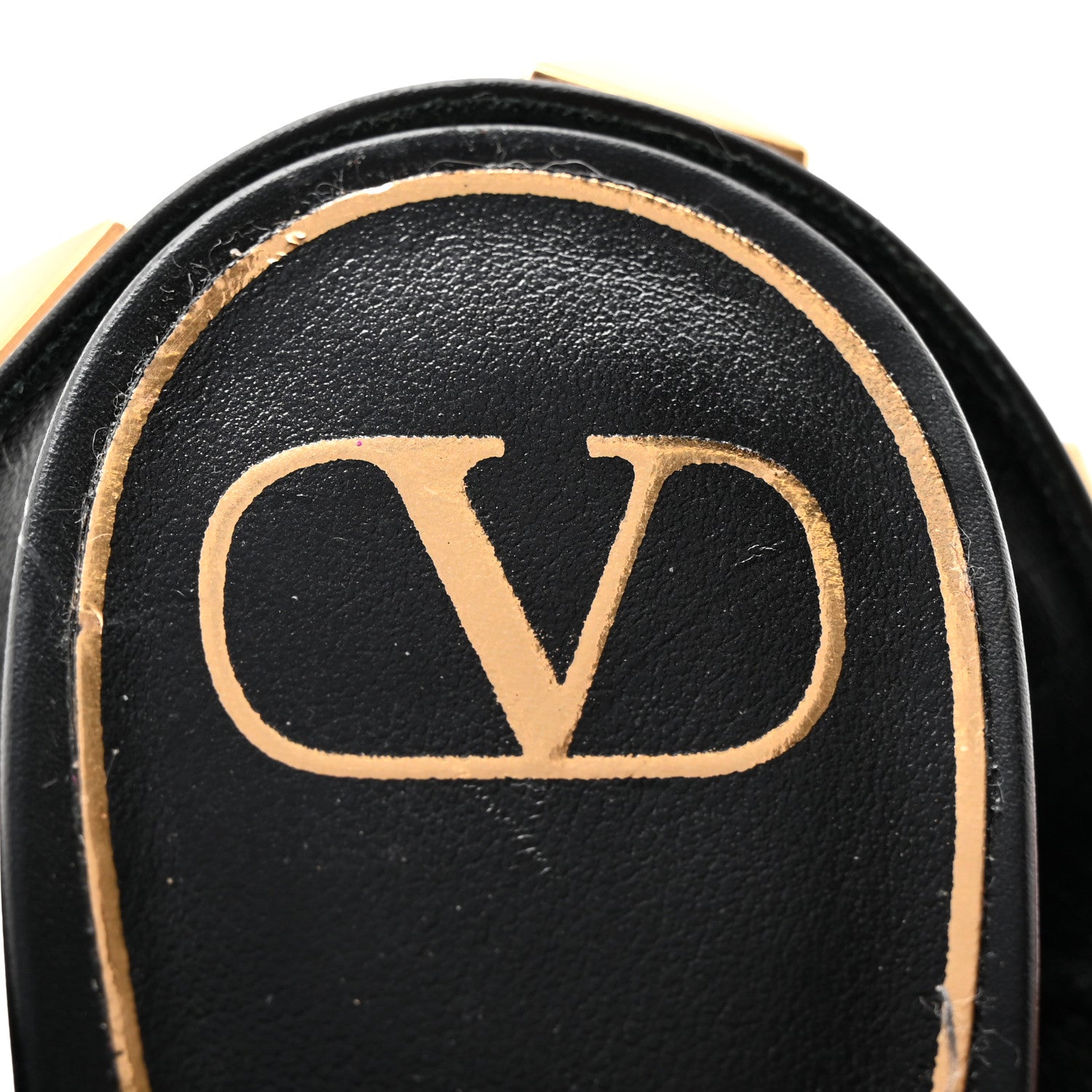 Valentino Garavani Calfskin Roman Stud T-Strap 90mm Sandals 40 Black 7 of 18