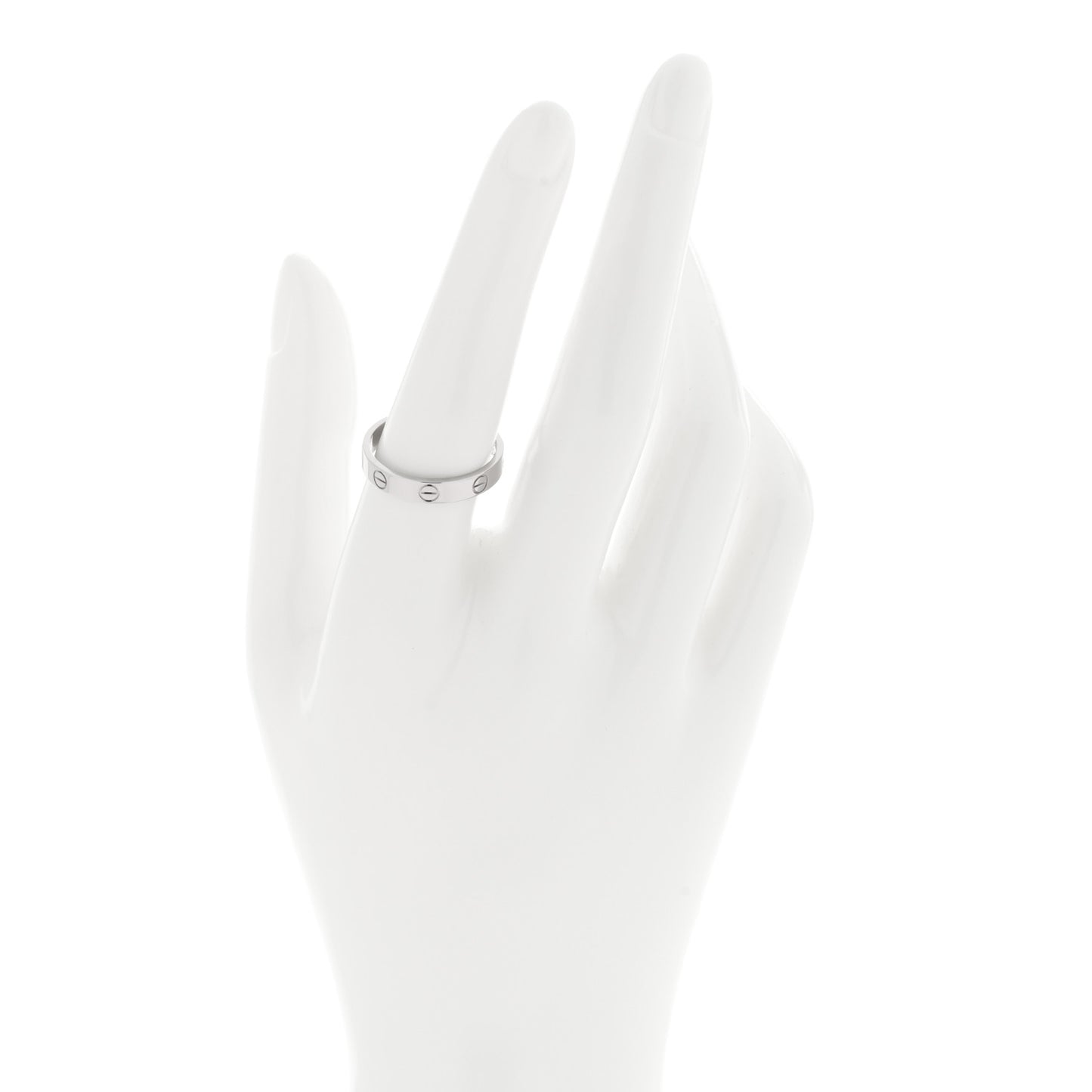 18K White Gold 3.5mm LOVE Wedding Band Ring 56 7.5
