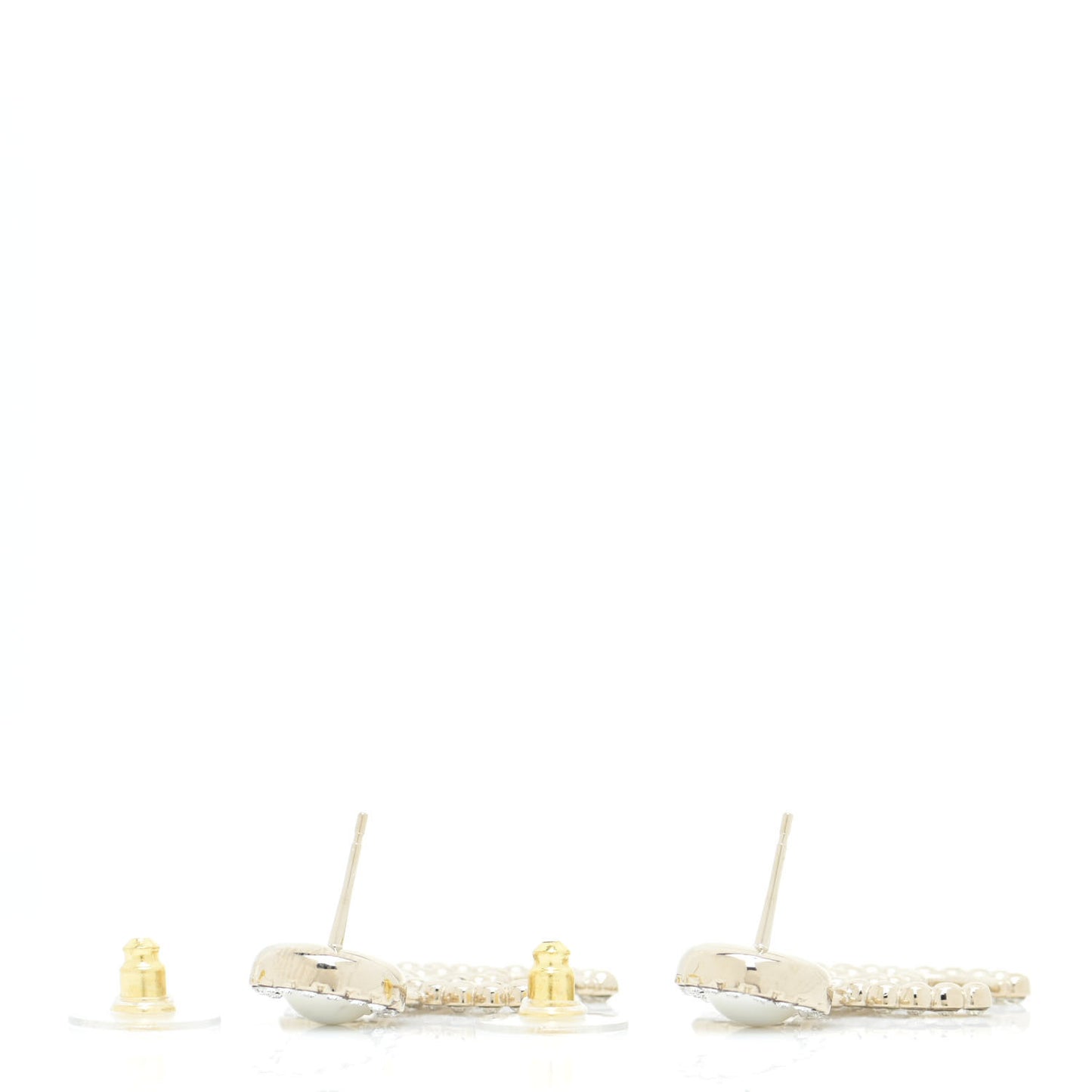 Crystal Pearl Bow-tiful CC Drop Earrings Gold