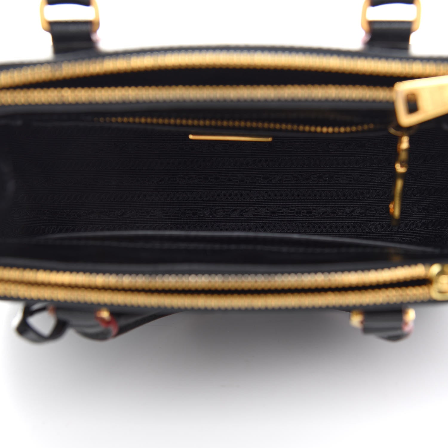 Prada Saffiano Vernice Small Galleria Double Zip Tote Black 5 of 8
