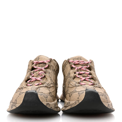 Gucci Ultralight Plume Calfskin Monogram Printed Womens Gucci Run Sneakers 39 Beige Ebony 3 of 10