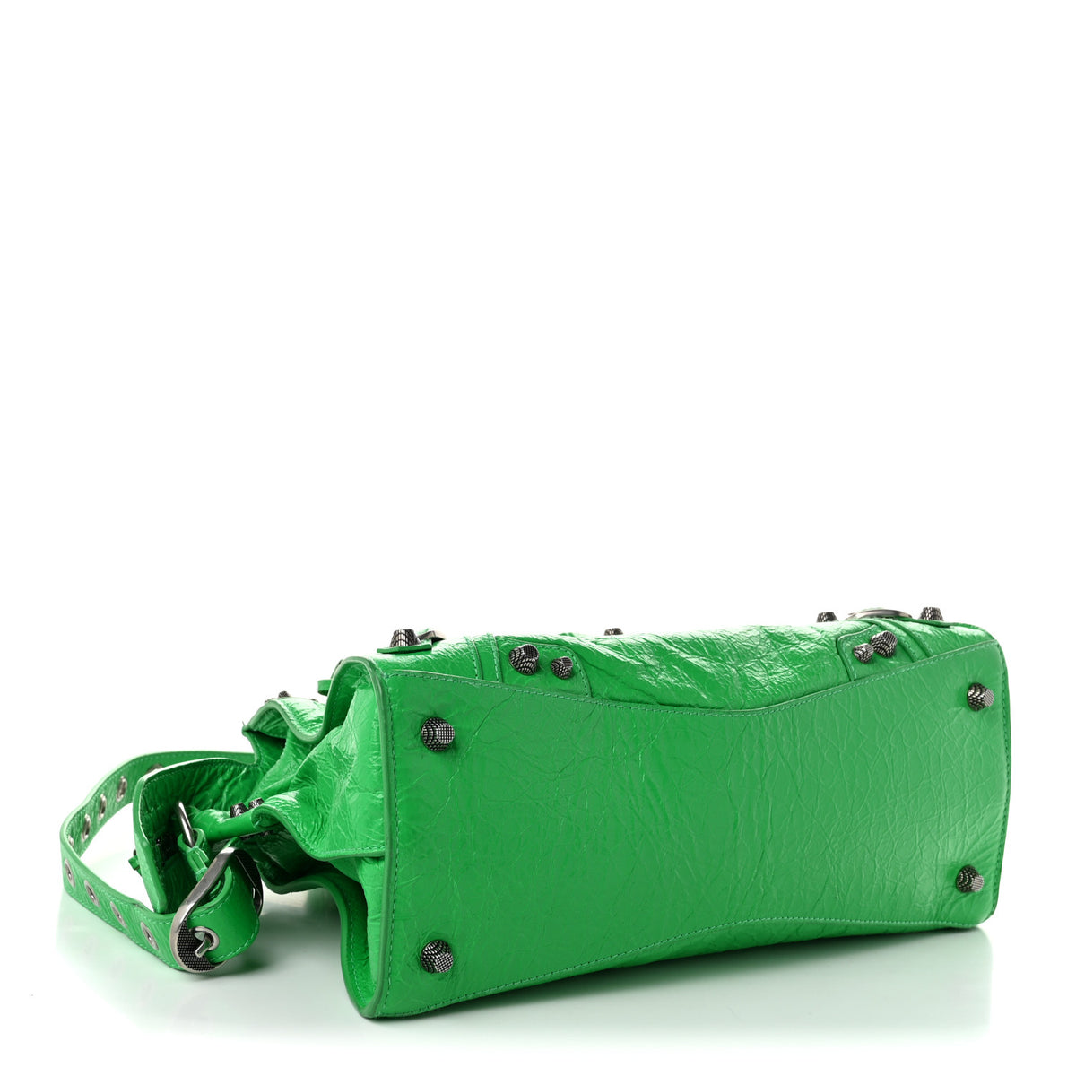 Agneau Arena Small Neo Cagole City Handbag  Vivid Green