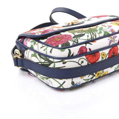 Gucci Canvas Flora Floral Shoulder Bag White Blue Agata Mulitcolor 5 of 10