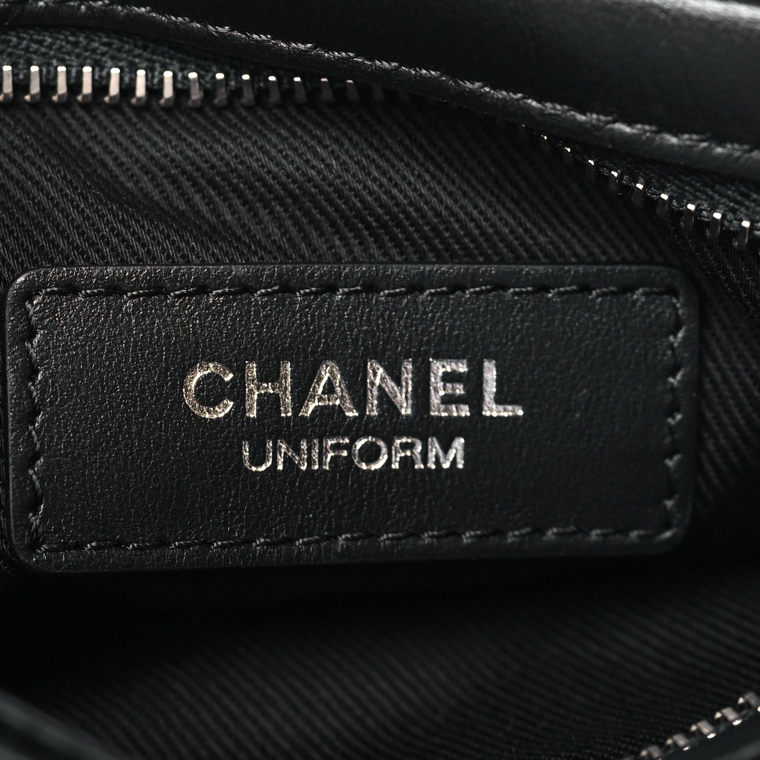 Chanel Lambskin Quilted Uniform Crossbody Bag Black 6 of 10