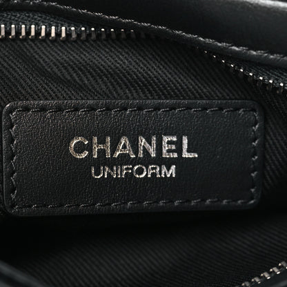 Chanel Lambskin Quilted Uniform Crossbody Bag Black 6 of 10