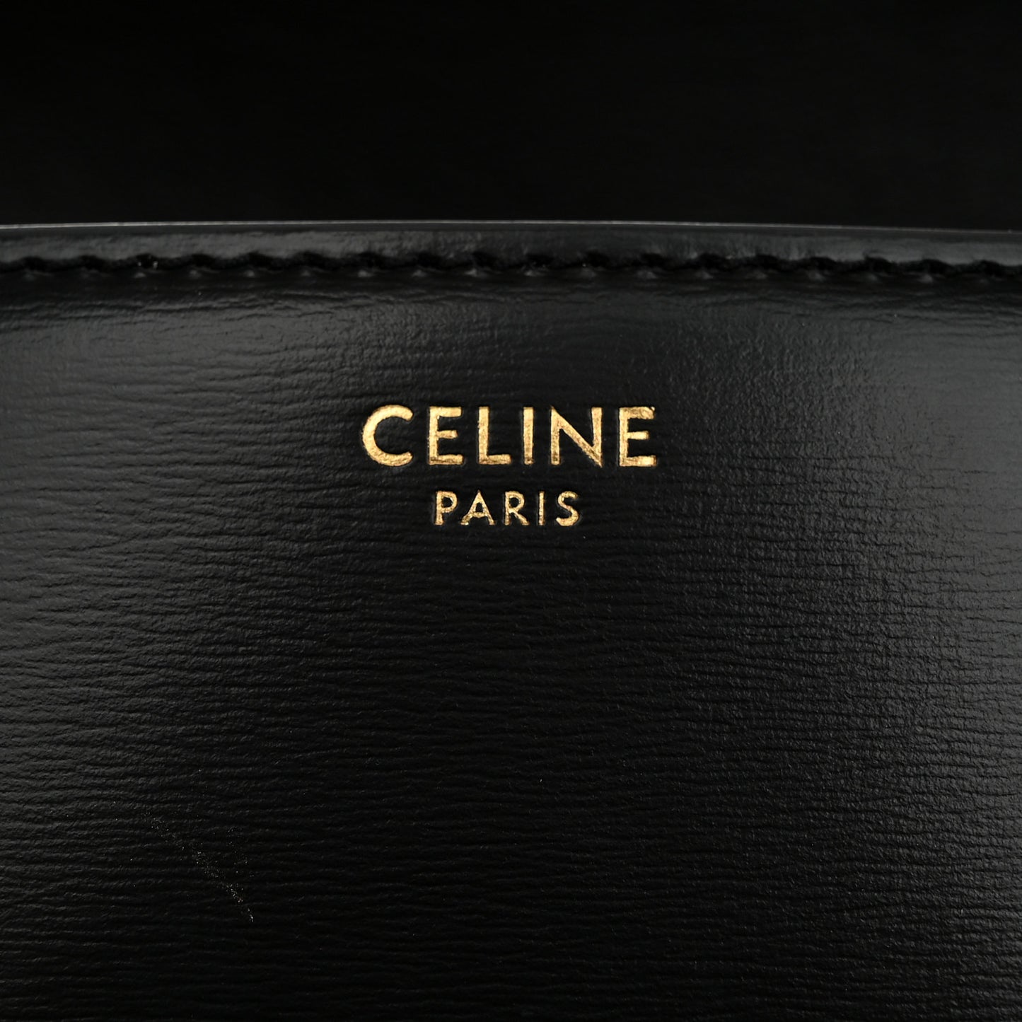 Shiny Calfskin Triomphe Shoulder Bag Black