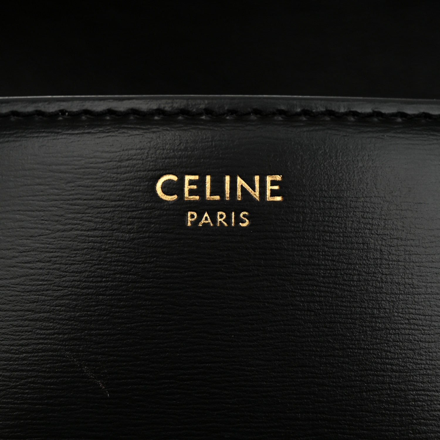 Celine Shiny Calfskin Triomphe Shoulder Bag Black 7 of 12