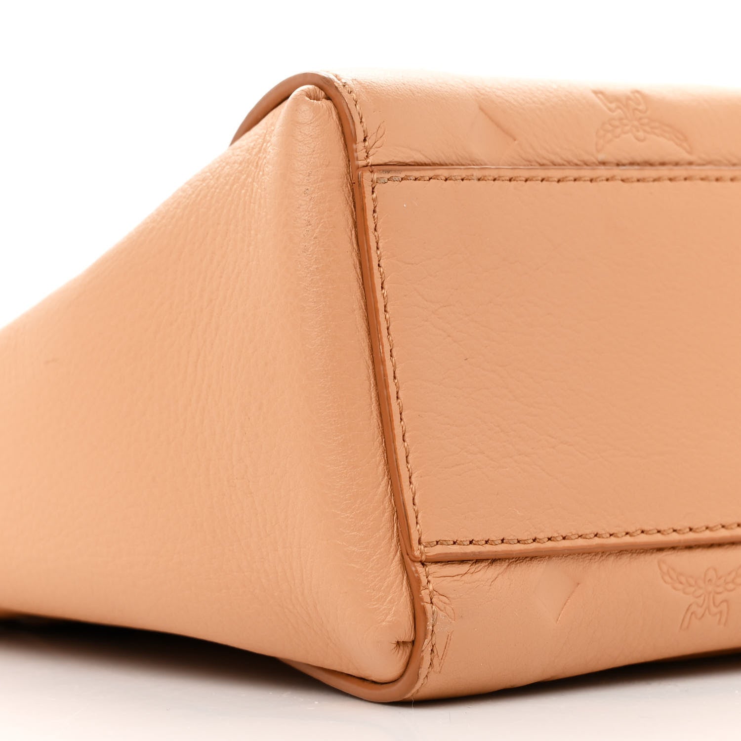 MCM Calfskin Ottomar Monogram Essential Crossbody Bag Sandstone 9 of 11