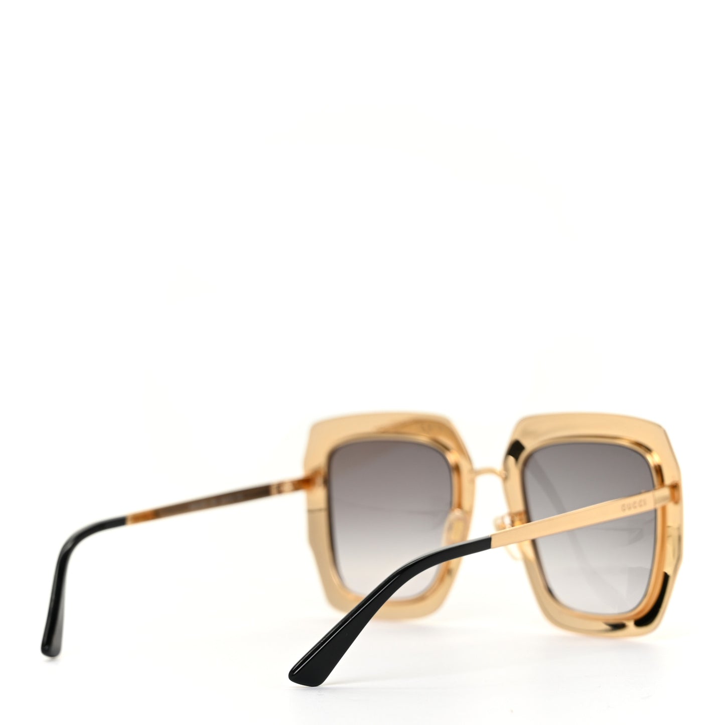 Metal Acetate Crystal Oversize GG0115S Sunglasses Gold