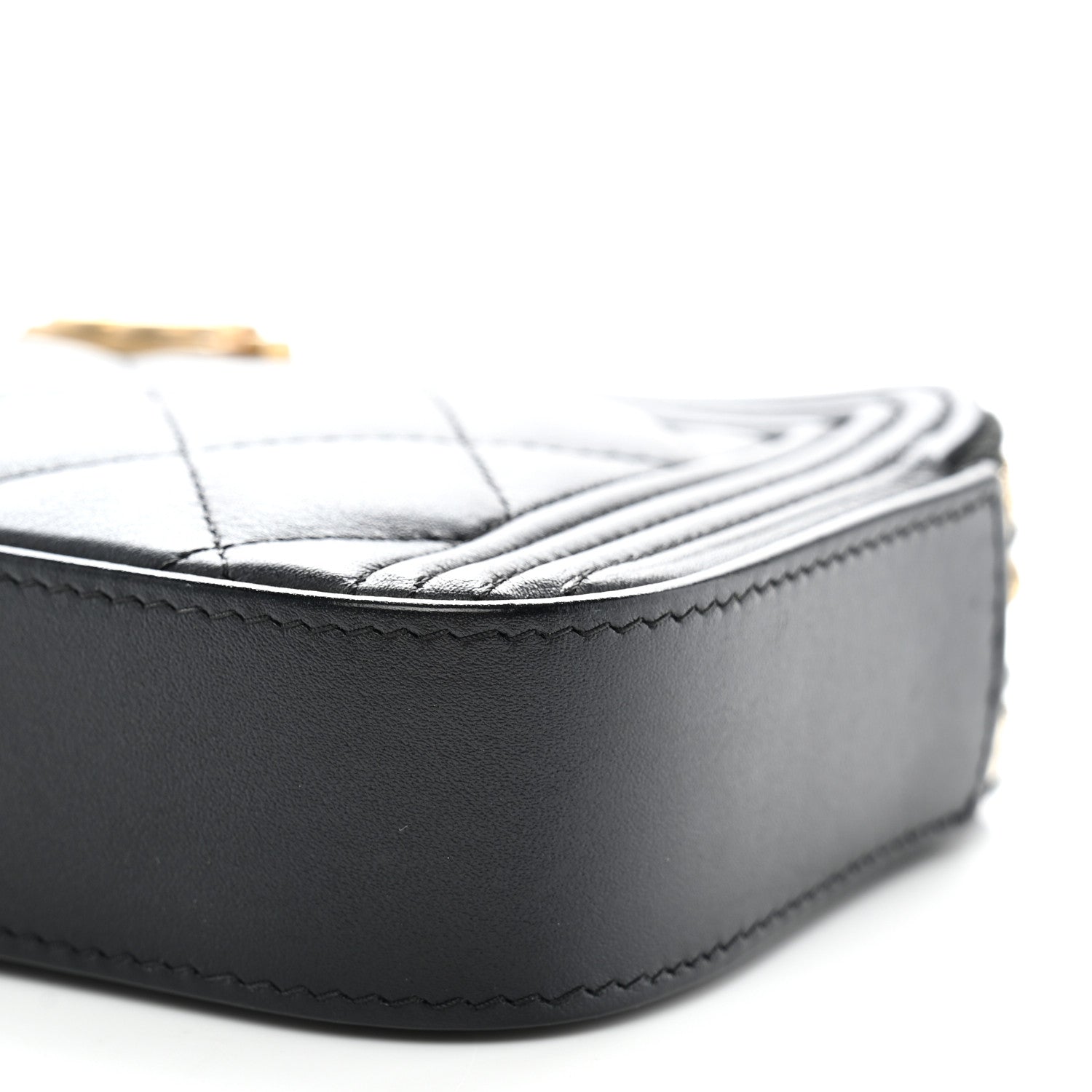 Chanel Lambskin Quilted Small Boy Clutch With Chain Black 12 of 14