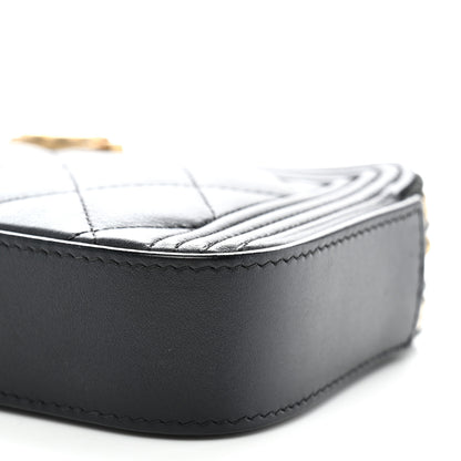 Chanel Lambskin Quilted Small Boy Clutch With Chain Black 12 of 14