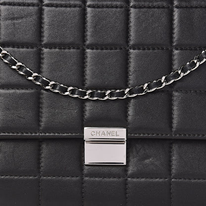 Chanel Lambskin Chocolate Bar Chain Clutch Black 13 of 15