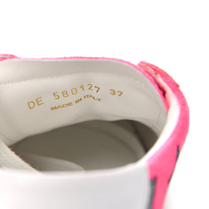 Saint Laurent Suede Star Court Sneakers 37 Pink Black 7 of 9