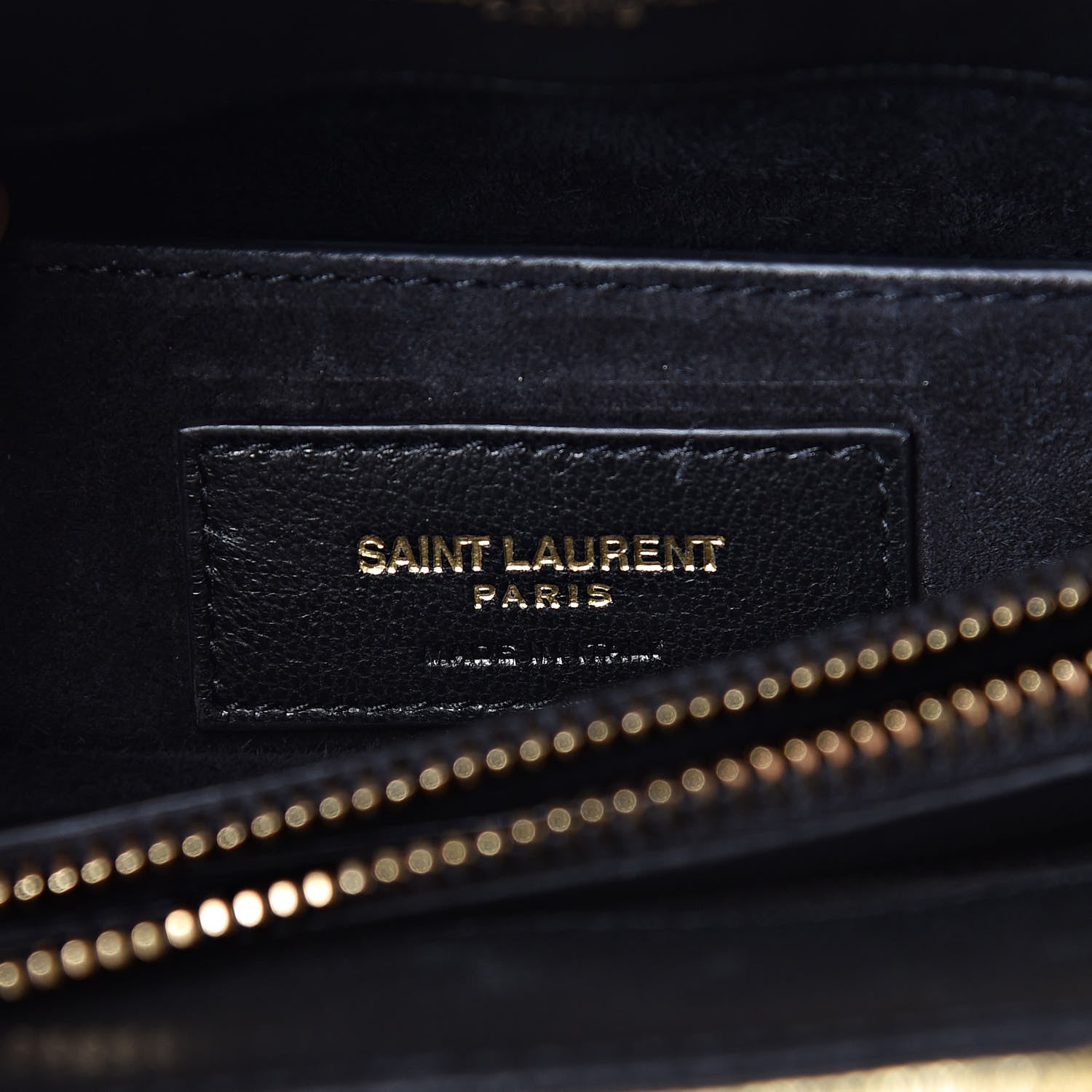 Saint Laurent Metallic Calfskin Y Quilted Small Loulou Monogram Chain Satchel Gold 7 of 16
