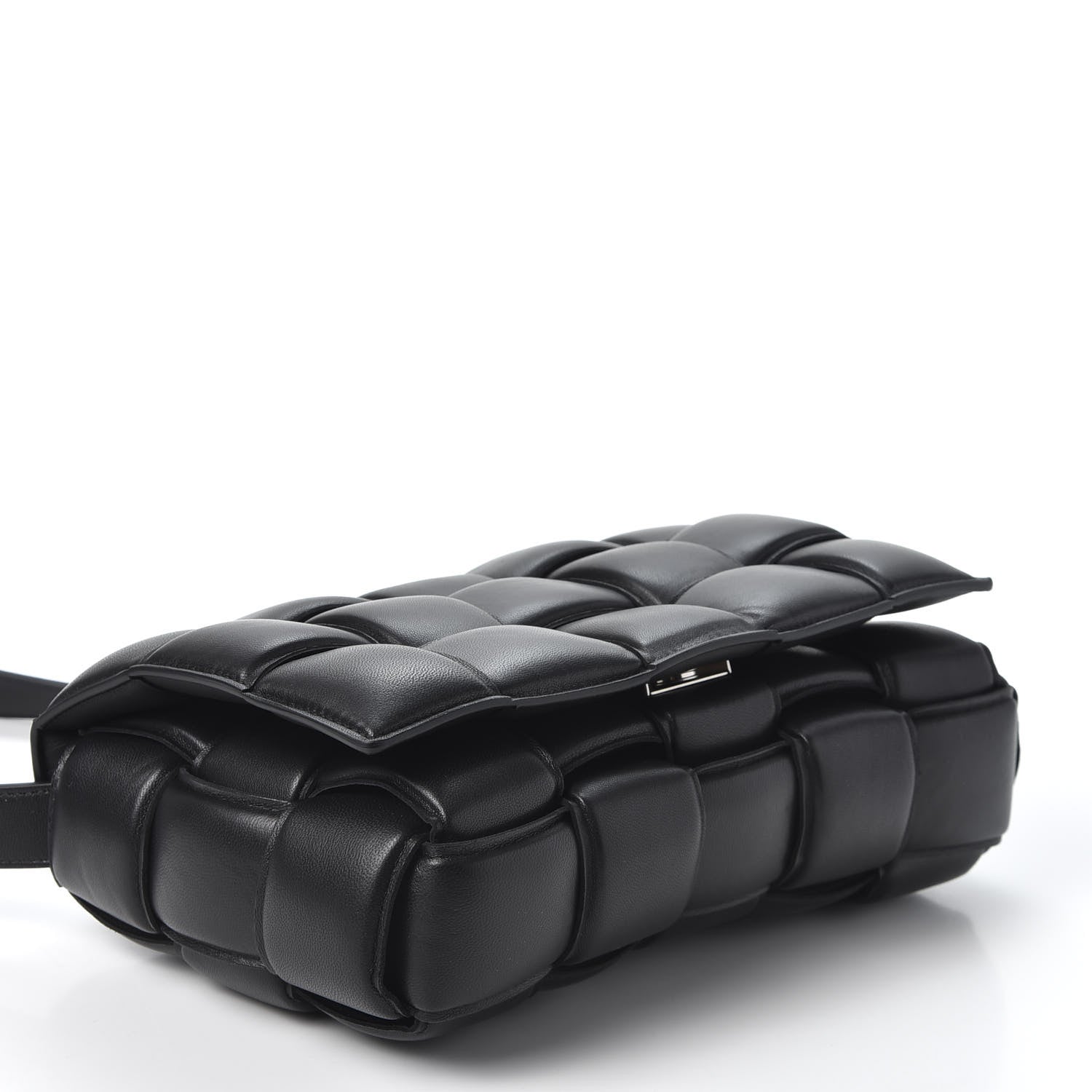 Bottega Veneta Nappa Maxi Intreccio Padded Cassette Crossbody Bag Black 3 of 9