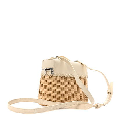 Loro Piana Wicker Calfskin East West L19 Extra Pocket Pouch Malt Whisper White 3 of 10