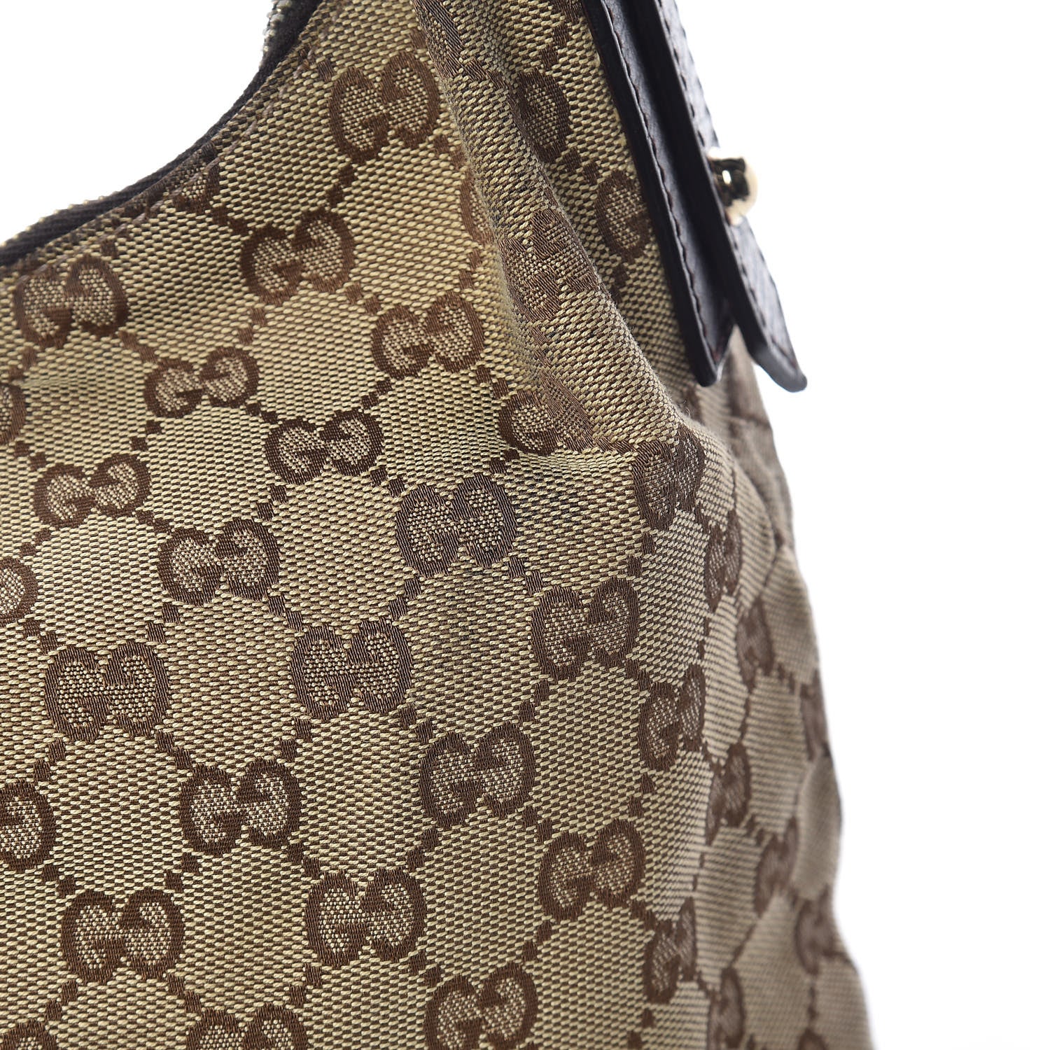 Gucci Monogram Medium Horsebit Chain Hobo Dark Brown 14 of 15